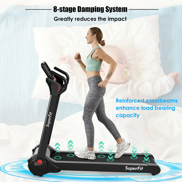 Superfit 2.25hp Folding Electric Motorized Treadmill W/ Speaker
