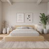Kanso Low Platform Bed Set Queen Bed | Kanso Lit a Plateforme Basse avec Tete de Lit