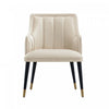 Eda Modern Wood Armchair in Cream Dining Chair | Fauteuil moderne Eda en bois avec accoudoirs, coloris creme