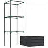 Outsunny Galvanized Raised Garden Bed With 3-tier Trellis Tomato Cage Grey|Outsunny Lit De Jardin Sureleve Galvanise Avec Cage En Treillis, Gris