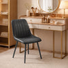 HOMCOM Dining Chairs Set of 4, Modern Faux Leather Kitchen Chairs, Black