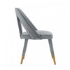 Neda Modern Upholstered Velvet Dining Chair in Gray - Set of 2 | Chaise de salle a manger moderne Neda en velours gris - Lot de 2