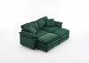 Liam 84.6" Comfortable Cloud Modular Sofa with Corduroy Upholstered,Green  | Liam Canape modulaire confortable Cloud 84,6" avec revetement en velours cotele, Vert