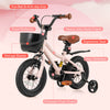 Costway 12" Kid's Bike With Training Wheels Adjustable Handlebar & Seat Handbrake Pink