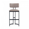 Juno Contemporary Modern Metal Barstool in Taupe | Tabouret de bar moderne contemporain en metal Juno, couleur taupe