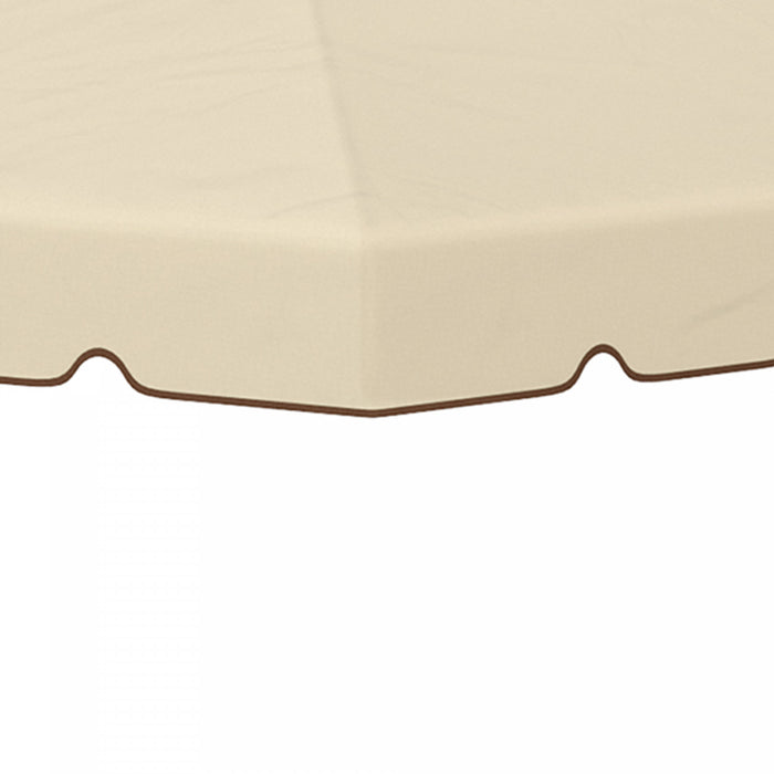 Outsunny 9.8'x9.8' Double Roof Gazebo Replacement Canopy Top Cover, Beige