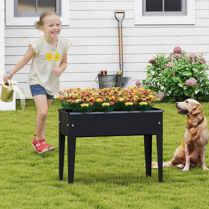 Costway Raised Garden Bed Elevated Metal Planter Box With Legs Drainage Holes Gardening Box