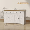 HOMCOM Sideboard Buffet Cabinet, Kitchen Cabinet with 2 Drawers, White