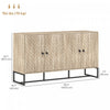 HOMCOM Sideboard Buffet Cabinet, Coffee Bar Cabinet, Oak