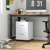 Vinsetto Filing Cabinet For Letter Or A4 Files W/ 2 Drawers Casters|Vinsetto Classeur Pour Dossiers Lettre Ou A4 Avec Roulettes 2 Tiroirs