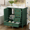 Katherine 30" Solid Wood Bathroom Vanity With Sink Combo - Green | Katherine Meuble-lavabo De Salle De Bain 30 Po En Bois Massif Avec Lavabo Integre - Vert