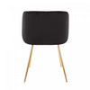 LumiSource Fran Black Velvet Contemporary Dining Chair - Set of 2|Chaise de salle à manger contemporaine Fran en velours noir - ensemble de 2