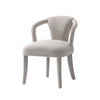 Palmer Mid-Century Modern Upholstered Tweed Armchair in Silver Lining - Set of 2 Dining Chair | Fauteuil Palmer style milieu du siecle moderne en tweed argente - Lot de 2