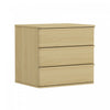 Molly Modern 26" Nightstand in Natural Oak (3-Drawer) - Set of 2 | Table de nuit Molly Modern 66 cm en chene naturel (3 tiroirs) - Lot de 2
