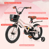 Costway 16" Kid's Bike With Training Wheels Adjustable Handlebar & Seat Handbrake Pink