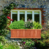 Costway 40 Inch Wooden Flower Planter Box Garden Yard Decorative Window Box Rectangular