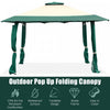 Costway 13'x13' Gazebo Canopy Shelter Awning Tent Patio Garden Green