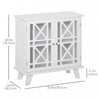 HOMCOM Storage Cabinet with Fretwork Doors Shelf Modern Sideboard Buffet