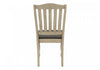 Dining Chair Set of 2 Dining Room Kitchen Side Antique Grey Fabric Wood Legs Transitional|Ensemble de 2 chaises de salle à manger de style transitionnel avec tissu gris antique et pattes en bois pour la cuisine et la salle à manger