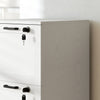 HOMCOM Office File Cabinet with 3 Drawers, Vertical Filing Cabinet, White