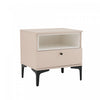 Amara Modern 20" Nightstand in Pale Rose and White (1-Drawer) - Set of 2 | Table de nuit moderne Amara 20" en rose pale et blanc (1 tiroir) - Lot de 2