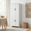 HOMCOM 67" Kitchen Pantry 4-door Storage Cabinet with Adjustable Shelves