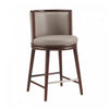 Evalyn Modern Wood Upholstered Counter Stool in Taupe - Set of 3 | Tabouret de comptoir moderne en bois et tissu Evalyn, taupe - Lot de 3