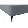 Crosby Modern Upholstered Velvet Full Bed in Gray | Lit double moderne Crosby en velours gris capitonne