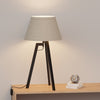27" Black Architectural Tripod Table Lamp with Textured Shade | Lampe de table architecturale noire de 27 po à trépied avec abat-jour texturé