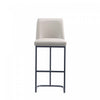 Serena Modern Metal Upholstered Barstool in Light Gray - Set of 3 Bar Stool | Tabouret de bar moderne en metal et tissu Serena, gris clair - Lot de 3