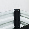 Outsunny 8x1.3x1.5ft Galvanized Raised Garden Bed, Open Bottom, Dark Grey
