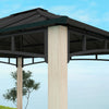 Outsunny 10' X 12' Hardtop Gazebo With Metal Roof, Wood Grain Frame