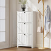 HOMCOM Narrow Shoe Cabinet with 3 Flip Drawers, Shoe Storage Cabinet, White