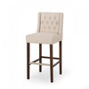 Bruce 30.5" Counter Height Bar Stools Set Of 2 With Metal Legs And Fabric Upholstery - Beige | Ensemble De 2 Tabourets De Bar Bruce De 30,5 Po – Hauteur Comptoir – Pattes En Metal Et Tissu Rembourre - Beige