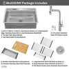 MultiSINK 33 in. Dual Mounted 3-Level Workstation Kitchen Sink, Faucet, Glass Rinser,Stainless Steel -D-XP30 Laundry Combo | Evier poste de travail MultiSINK 33 po, double pose, 3 niveaux, robinet, rince-verre, inox -D-XP30