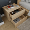 Nordika James Nightstand with 2-Drawers - Natural Blonde Oak|Table de nuit James Nordika à 2 tiroirs - chêne blond naturel