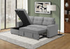 Sleeper Sofa, 90" Length, Convertible Sofa Bed, Storage Chaise, Light Grey Fabric Sleeper Sofa | Canape-Lit Convertible, Chaise De Rangement, 90" Longueur, Tissu Gris Clair