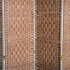 Homcom Double Hinged Woven Wicker Room Divider And Privacy Screens|Homcom Separateur De Piece En Osier Tisse A 4 Panneaux 6ft