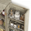 HOMCOM 50" Kitchen Pantry Cabinet, Pantry Storage Cabinet, Distressed Grey