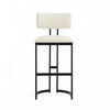 Juno Contemporary Modern Metal Barstool in Ivory | Tabouret de bar moderne contemporain en metal Juno, ivoire