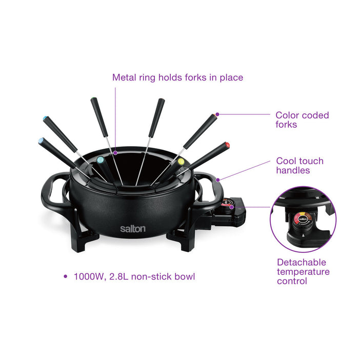 Salton Fondue Set 2.8L/3Qt