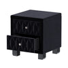 Sophia Elegant Velvet Nightstand with Drawers and Button-Tufted Design,Black | Sophia Table de Nuit Elegante en Velours avec Tiroirs et Design Capitonne, Noir