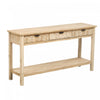 Oliver 60'' Fir Veneer Entryway Table with Honeycomb Design and Drawers, Natural Sofa Table  | Table d'entree Oliver 60'' en placage de sapin avec design en nid d'abeille et tiroirs, naturel