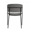 Ethan Set of 2 Modern Corduroy Upholstery Side Chair with Angled Legs and Adjustable Feet,Grey Dining Chair | Ethan Ensemble de 2 chaises d’appoint modernes avec assise en velours cotele, pieds inclines et pieds reglables, gris