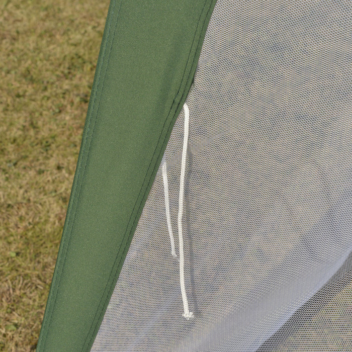 Outsunny 10x10ft Party Tent Canopy With Netting, Patio Screen House Slant Leg Outdoor Gazebo Sun Shade Shelter, Green