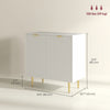 HOMCOM Sideboard Buffet Cabinet with Adjustable Shelves, White