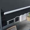 Outsunny 10' X 8' Retractable Awning With LED Lights, Uv40+, Dark Grey|Outsunny Auvent Retractable 10' X 8' Avec Lumieres LED, Uv40+, Gris Fonce