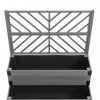 Outsunny 2 Tier Wooden Raised Bed W/ Trellis Elevated Planter Box, Grey|Outsunny Jardiniere En Treillis A 2 Etages, Lit De Jardin Sureleve En Bois