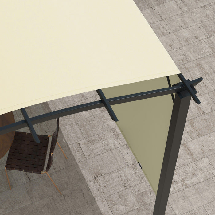 Outsunny 11' X 11' Retractable Pergola Canopy For Patio, Backyard, Beige