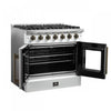 Forno Galiano 36" White Gas Range, 4.32 cu.ft- FFSGS6444-36WHT | Cuisiniere a gaz blanche Galiano 36 pouces, 4,32 pi³ – FFSGS6444-36WHT